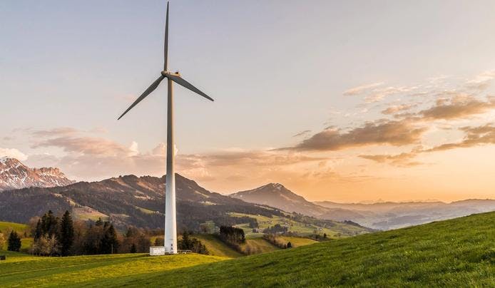 Windmills in the nature